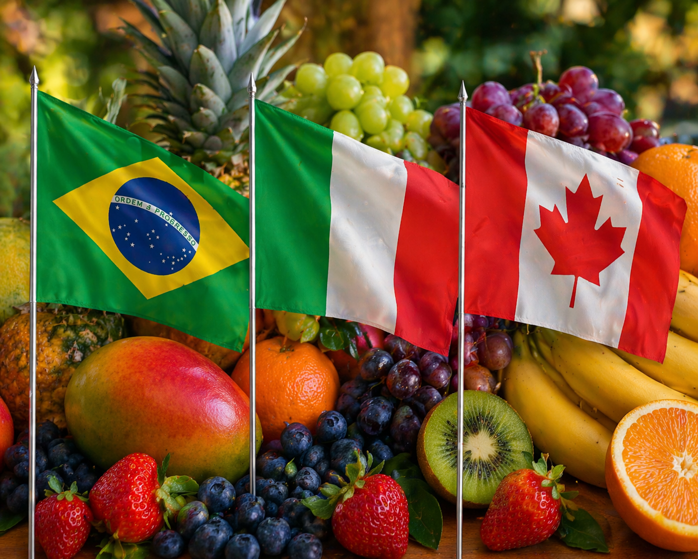 Fruticultura brasileira buscando expansão nos mercados da Itália e Canadá.