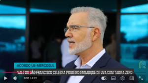 Acordo UE-Mercosul: Vale do São Francisco celebra primeiro embarque de uva com tarifa zero